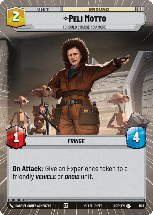 Peli Motto (998) - I Should Charge You More (Hyperspace Foil) (998) [Legends of the Force] - for just $0.15! 