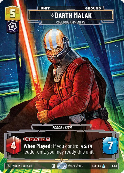 Darth Malak (1068) - Covetous Apprentice (Prestige) (1068) [Legends of the Force] - for just $3.45! 