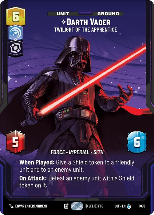 Darth Vader (1070) - Twilight of the Apprentice (Prestige Foil) (1070) [Legends of the Force] - for just $8.85! 