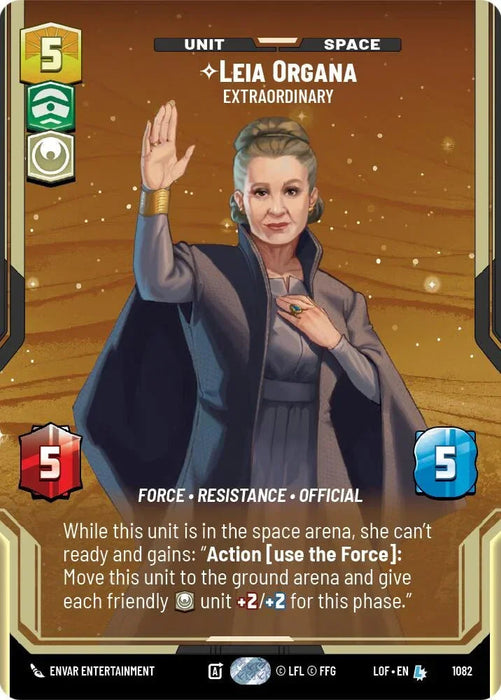 Leia Organa (1082) - Extraordinary (Prestige Foil) (1082) [Legends of the Force] - for just $1! 