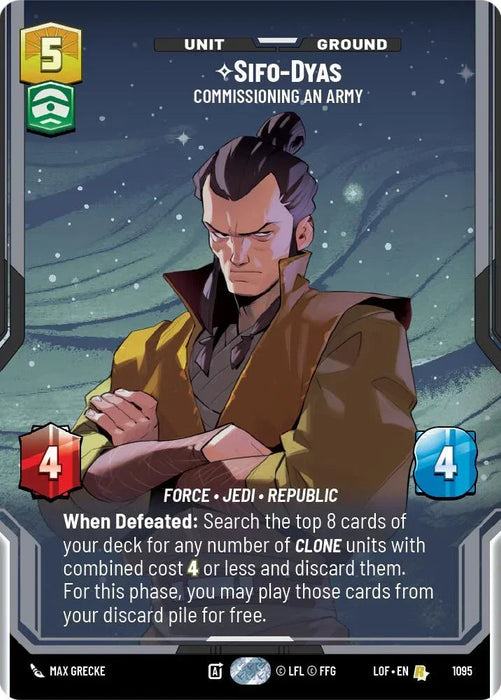 Sifo-Dyas (1095) - Commissioning An Army (Prestige Foil) (1095) [Legends of the Force] - for just $0.70! 