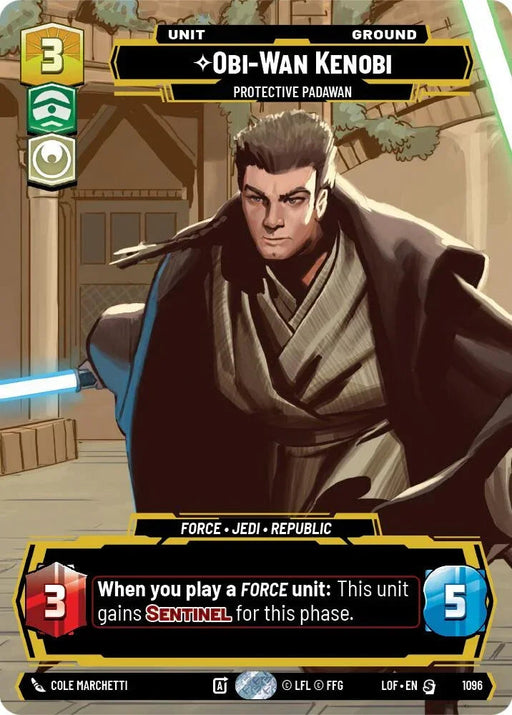 Obi-Wan Kenobi (1096) - Protective Padawan (Prestige Foil) (1096) [Legends of the Force] - for just $3.95! 