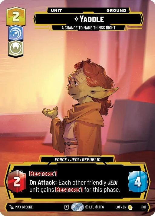 Yaddle (1101) - A Chance To Make Things Right (Prestige Foil) (1101) [Legends of the Force] - for just $5.10! 