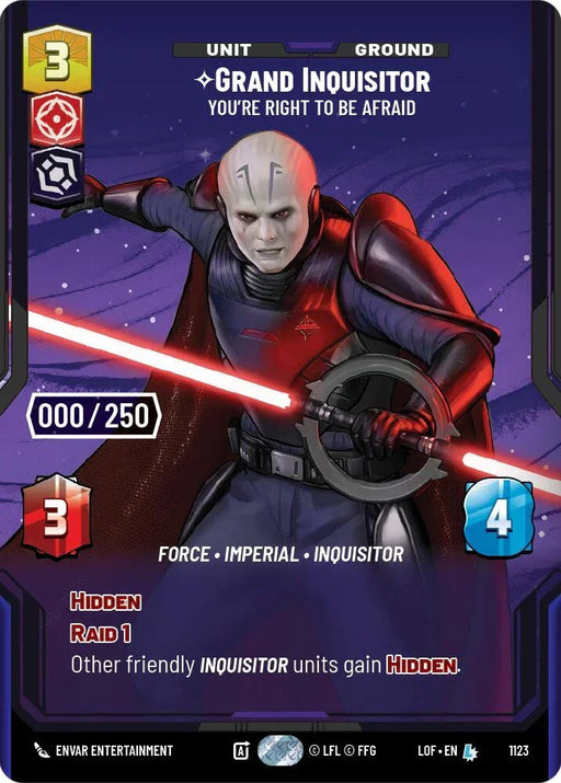 Grand Inquisitor (1123) - You're Right to Be Afraid (Serialized) (1123) [Legends of the Force] - for just $21.80! 