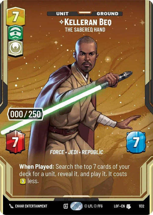 Kelleran Beq (1132) - The Sabered Hand (Serialized) (1132) [Legends of the Force] - for just $40! 
