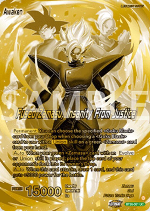Zamasu // Fused Zamasu, Insanity From Justice (Championship Golden Card 2025 Vol.2) (BT26-061) [Promotion Cards] - for just $0.10! 