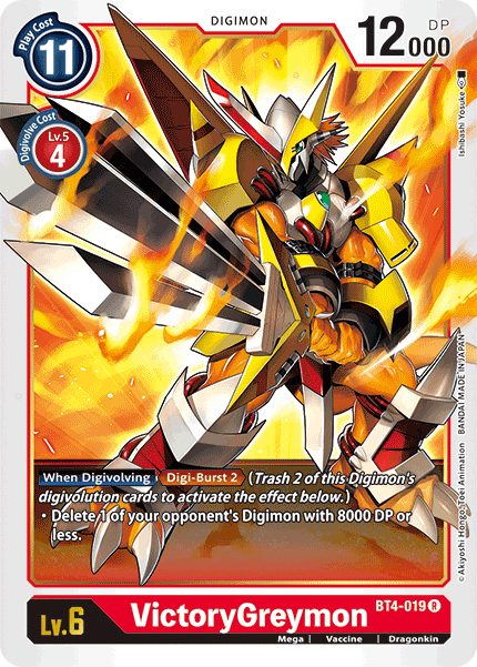 VictoryGreymon [BT4-019] [Great Legend] - Just $0.09! Shop now at Retro Gaming of Denver