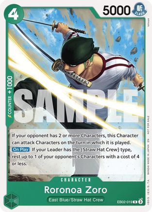 Roronoa Zoro (Tournament Pack 2025 Vol. 3) (EB02-019) - One Piece Promotion Cards - for just $0.25! 