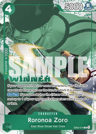 Roronoa Zoro (Winner Pack 2025 Vol. 3) (EB02-019) - One Piece Promotion Cards Foil - for just $7.33! 