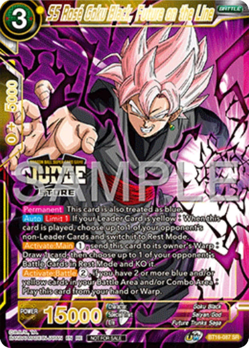 SS Rose Goku Black, Future on the Line (Judge Pack Vol.17) (Store) (BT16-087) [Tournament Promotion Cards] - for just $0.95! 