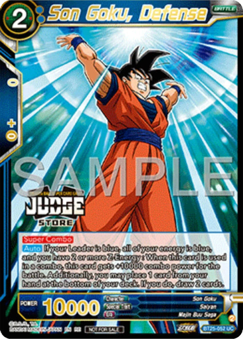Son Goku, Defense (Judge Pack Vol.17) (Store) (BT25-052) [Tournament Promotion Cards] - for just $0.95! 