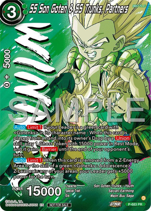SS Son Goten & SS Trunks, Partners (Zenkai Series Tournament Pack Vol.12) (Winner) (P-683) [Tournament Promotion Cards] - for just $3! 