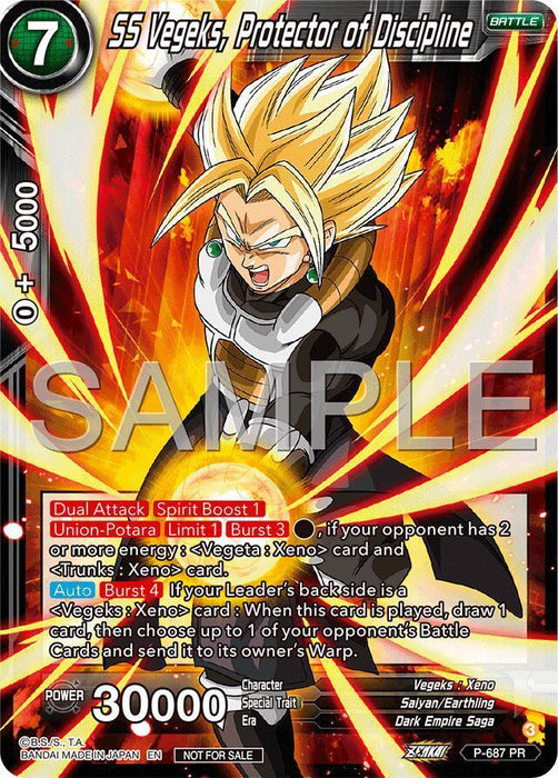 SS Vegeks, Protector of Discipline (Zenkai Series Tournament Pack Vol.12) (P-687) [Tournament Promotion Cards] - for just $0.20! 