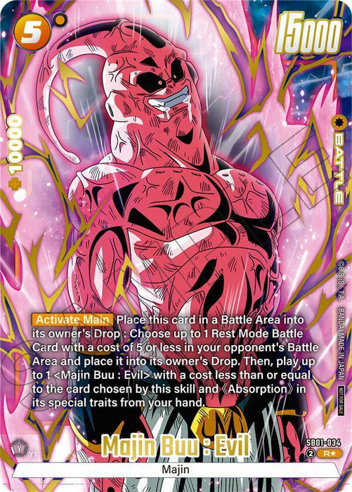Majin Buu : Evil (Limited Pack 02) (Alternate Art) [Fusion World Tournament Cards] - for just $9.05! 