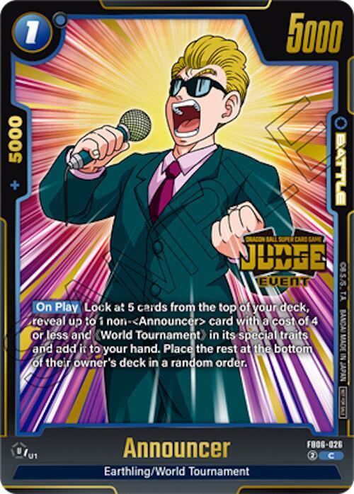 Announcer (Judge Pack 04 - Event) [Fusion World Tournament Cards] - for just $5.85! 