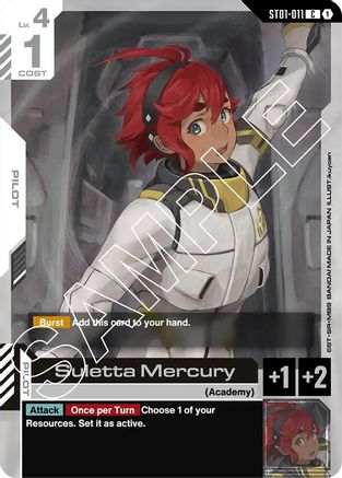 Suletta Mercury (ST01-011) - Starter Deck 01 Heroic Beginnings - for just $0.17! 