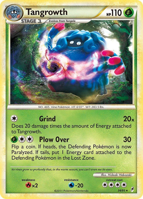 Tangrowth (34/95) (Theme Deck Exclusive) [HeartGold & SoulSilver: Call of Legends] - for just $1.30! 