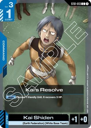 Kai's Resolve (ST01-013) - Starter Deck 01 Heroic Beginnings - for just $0.03! 