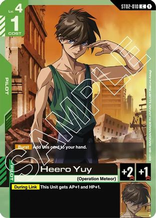 Heero Yuy (ST02-010) - Starter Deck 02 Wings of Advance - for just $0.24! 