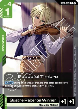 Peaceful Timbre (ST02-013) - Starter Deck 02 Wings of Advance - for just $0.04! 