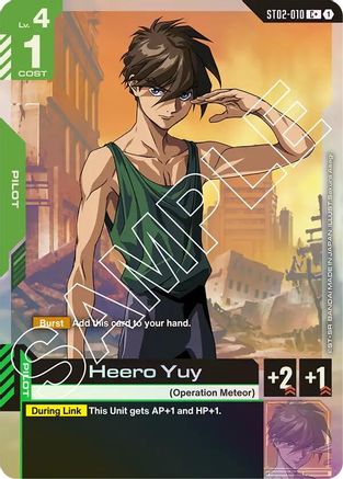 Heero Yuy (C+) (ST02-010) - Starter Deck 02 Wings of Advance Holofoil - for just $5.92! 