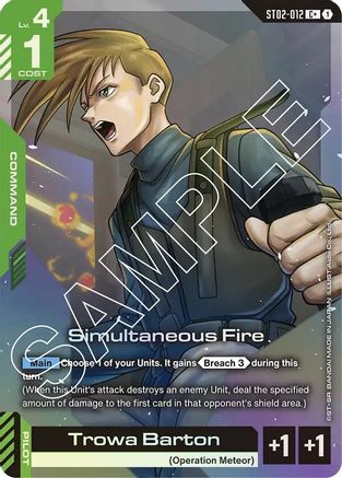 Simultaneous Fire (C+) (ST02-012) - Starter Deck 02 Wings of Advance Holofoil - for just $1.51! 
