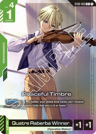 Peaceful Timbre (C+) (ST02-013) - Starter Deck 02 Wings of Advance Holofoil - for just $1.37! 