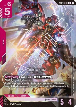 Sinanju (ST03-001) - Starter Deck 03 Zeons Rush Holofoil - for just $1.63! 