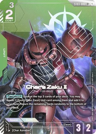 Char's Zaku II (LR+) (ST03-006) - Starter Deck 03 Zeons Rush Holofoil - for just $21.74! 