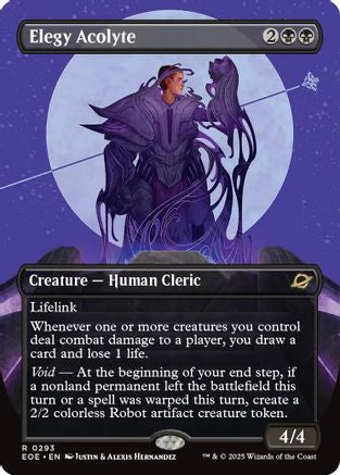 Elegy Acolyte (Borderless) (EOE-293) - Edge of Eternities Foil - for just $0.46! 