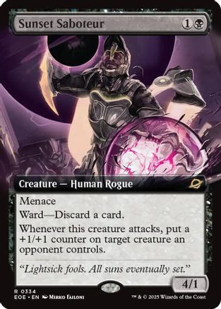 Sunset Saboteur (Extended Art) (EOE-334) - Edge of Eternities - for just $0.11! 