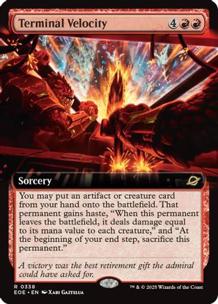 Terminal Velocity (Extended Art) (EOE-338) - Edge of Eternities Foil - for just $0.10! 