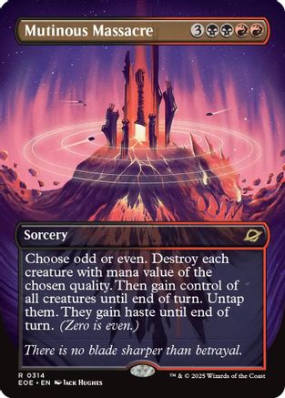 Mutinous Massacre (Borderless) (EOE-314) - Edge of Eternities Foil - for just $0.21! 