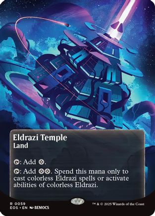 Eldrazi Temple (0059) (Borderless) (EOS-059) - Edge of Eternities: Stellar Sights Foil - for just $2.94! 