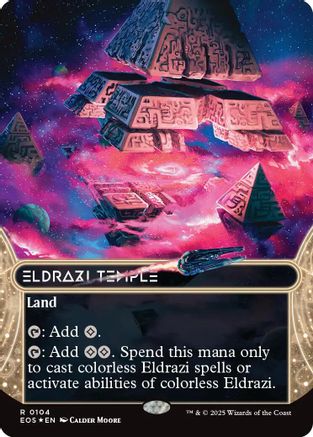 Eldrazi Temple (0104) (Borderless) (Galaxy Foil) (EOS-104) - Edge of Eternities: Stellar Sights Foil - for just $5.38! 