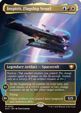 Inspirit, Flagship Vessel (Borderless) (EOC-002) - Commander: Edge of Eternities Foil - for just $0.12! 