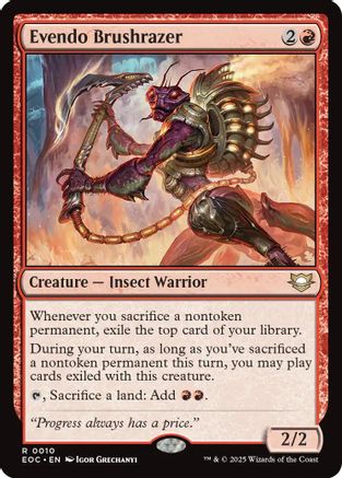 Evendo Brushrazer (EOC-010) - Commander: Edge of Eternities - for just $0.08! 