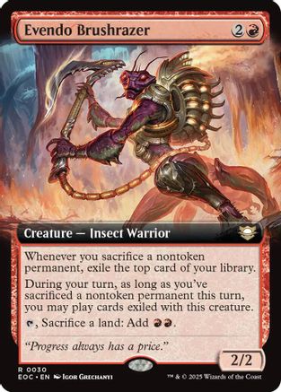 Evendo Brushrazer (Extended Art) (EOC-030) - Commander: Edge of Eternities - for just $0.10! 
