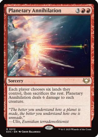 Planetary Annihilation (EOC-012) - Commander: Edge of Eternities - for just $0.07! 