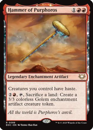 Hammer of Purphoros (EOC-088) - Commander: Edge of Eternities - for just $0.09! 