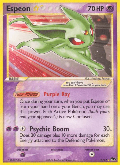 Espeon Star (16/17) [POP Series 5] - for just $256.90! 