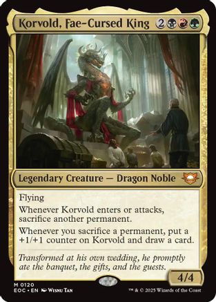 Korvold, Fae-Cursed King (EOC-120) - Commander: Edge of Eternities - for just $0.15! 