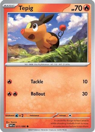 Tepig 011/086 - SV White Flare - for just $0.05! 