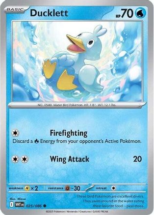 Ducklett 025/086 - SV White Flare Reverse Holofoil - for just $0.08! 