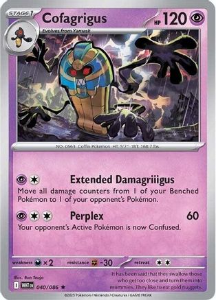 Cofagrigus 040/086 - SV White Flare Reverse Holofoil - for just $0.10! 