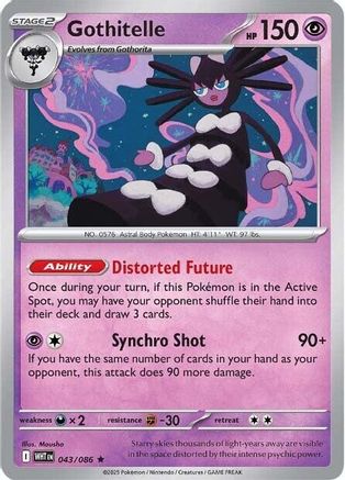 Gothitelle 043/086 - SV White Flare Holofoil - for just $0.08! 