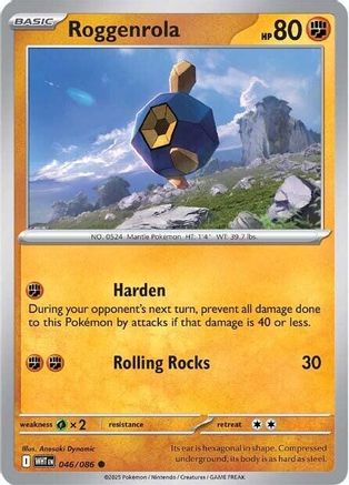 Roggenrola 046/086 - SV White Flare Reverse Holofoil - for just $0.08! 