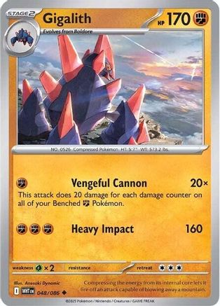 Gigalith 048/086 - SV White Flare Reverse Holofoil - for just $0.13! 
