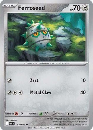 Ferroseed 068/086 - SV White Flare Reverse Holofoil - for just $0.09! 