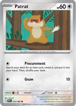 Patrat 072/086 - SV White Flare Reverse Holofoil - for just $0.10! 
